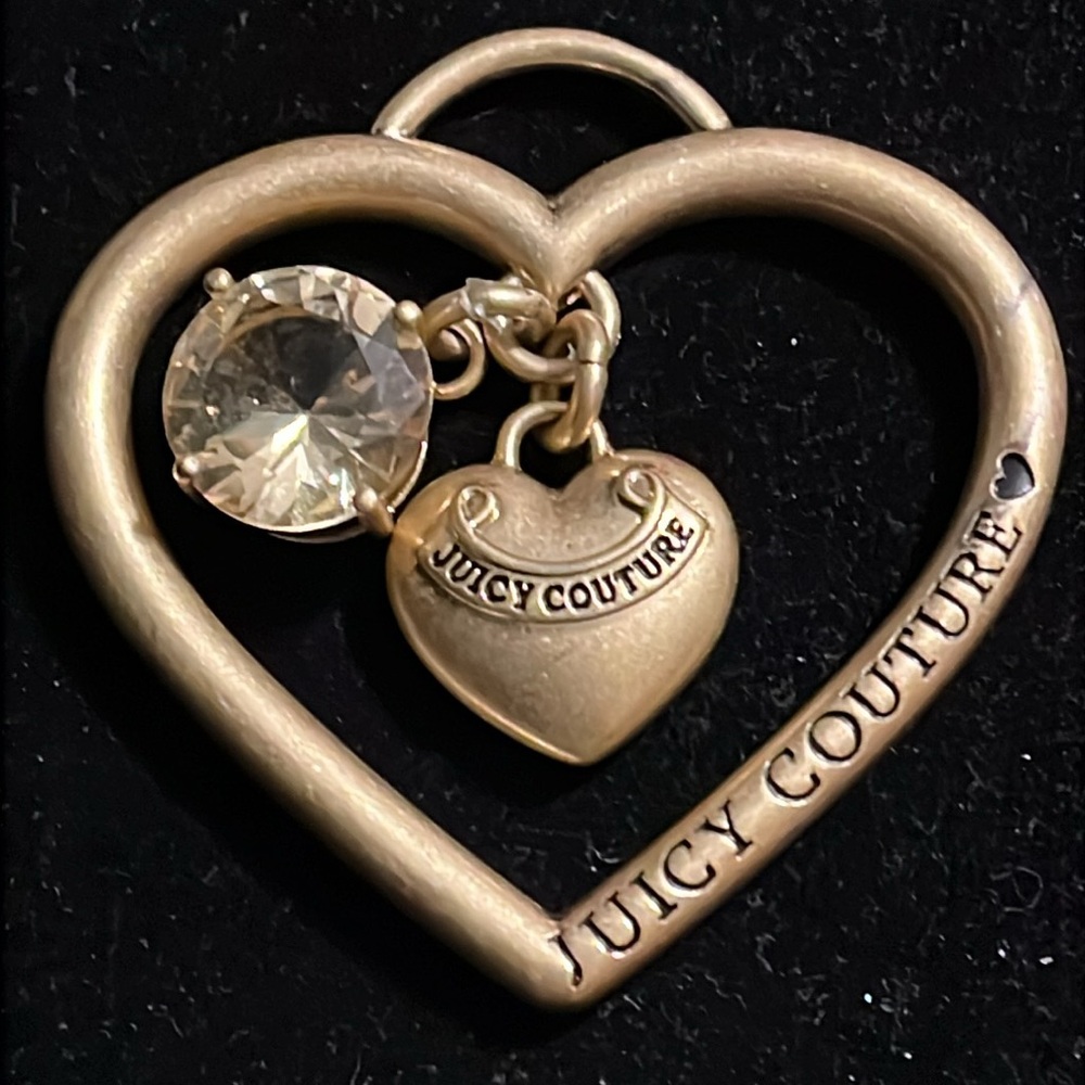 Juicy Couture Gold Heart Charm with Crystal Accent - Picture 7 of 17